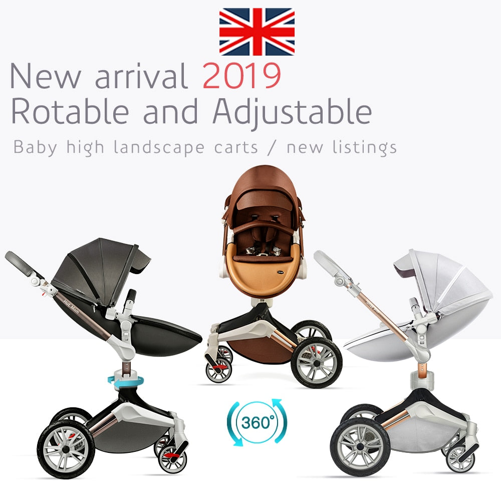 hot mom 360 rotate stroller 2 in 1 Baby Pushchair/Stroller Travel System with 360° Rotation Functi – Serenity Starts