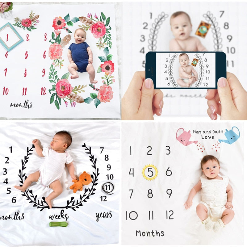 Baby Milestone Photography Mat Serenity Starts