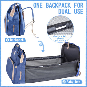 Multifunctional Backpack Style Changing bag With Built in Portable Changing Station.
