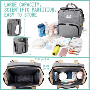 Multifunctional Backpack Style Changing bag With Built in Portable Changing Station.